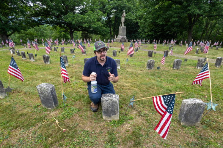 Erasing the ravages of time: Workshop teaches headstone cleaning